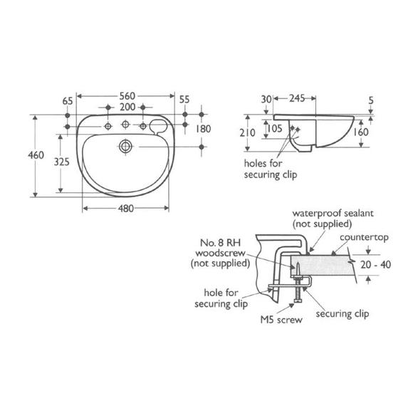 Ideal Standard | Studio | E178001 | Semi Countertop Basin - Semi ...