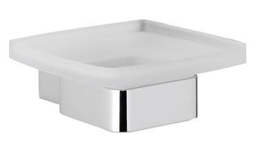 Roper Rhodes Horizon 7814.02 Frosted Glass Soap Dish And Holder Chrome