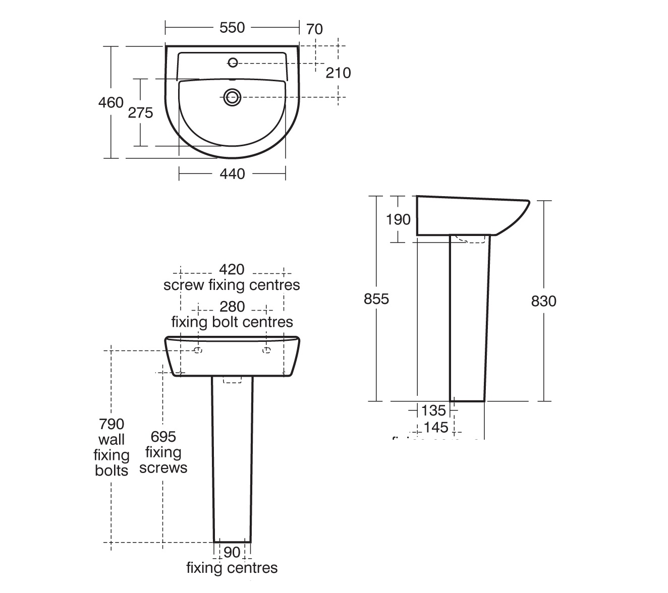Armitage Shanks | E896201 | Wall Mounted Basin | TD