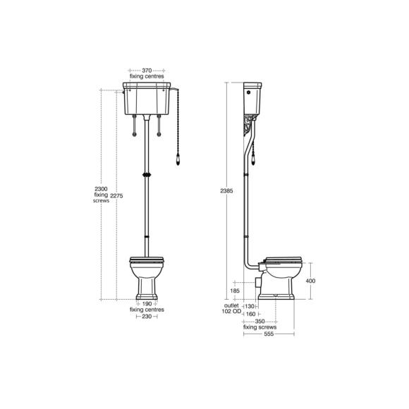 Ideal Standard | Waverley | U470701 | Cistern | Tech