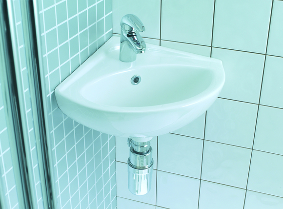 Lecico Atlas ASWHCBA1 470mm 1 Tap Hole Corner Basin