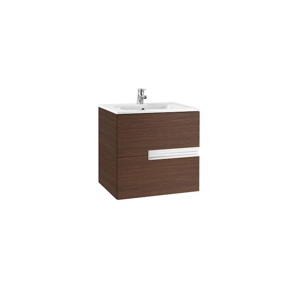 Roca Victoria-N A855834154 600mm Basin Unit and Basin Pack Textured Wenge