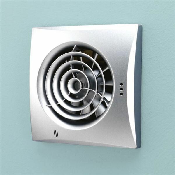 HIB Hush 31700 Timer Extractor Fan Matt Silver