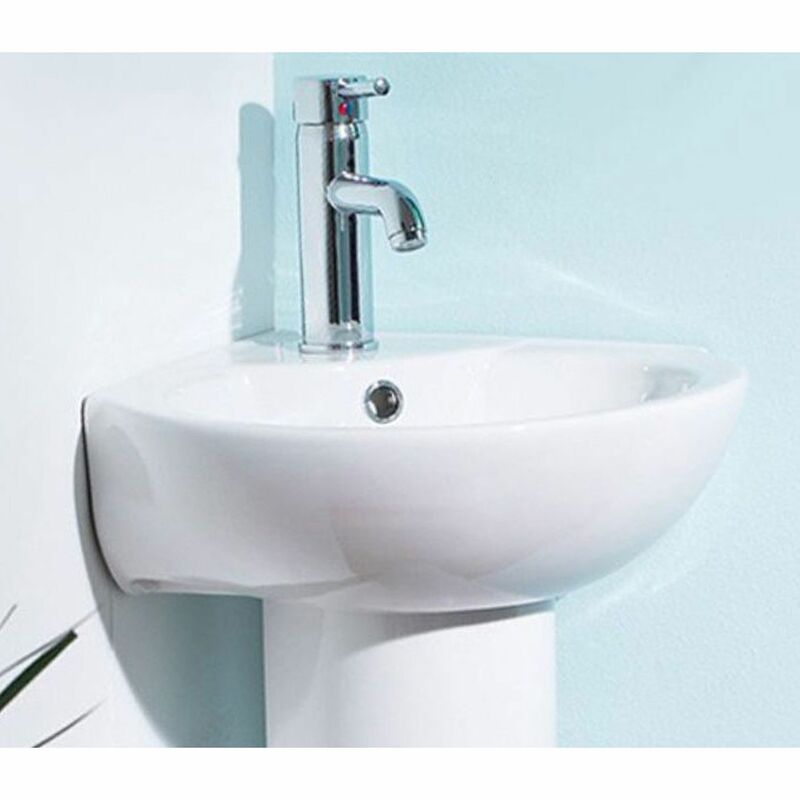 Lecico | Laguna | LGWHCR45BA1 | 1 Tap Hole | Wall Mounted Basin