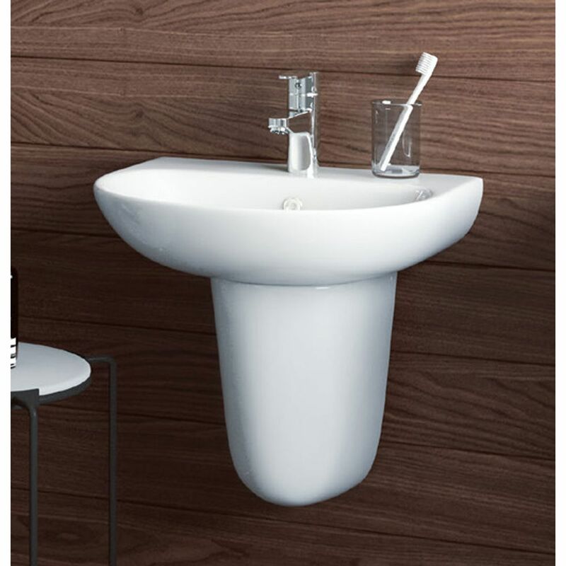 Lecico | Designer Series 5 | DS555BA1BX | 1 Tap Hole | Wall Mounted Basin