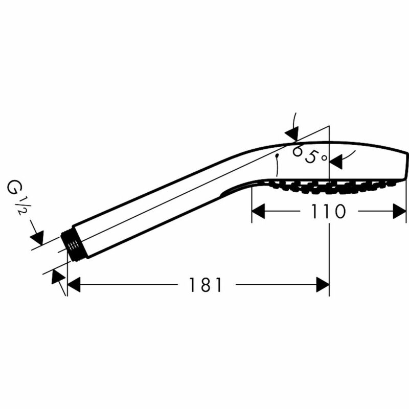 hansgrohe | Croma Select S | 26802400 | Shower Head | Technical Drawing