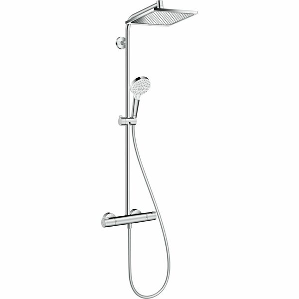 Hansgrohe Crometta E 27271000 Showerpipe 240 1 Jet With Thermostatic Shower Mixer Chrome