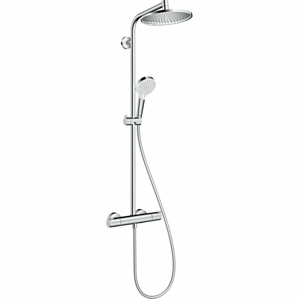 Hansgrohe Crometta S 27267000 Showerpipe 240 1 Jet With Thermostatic Shower Mixer Chrome