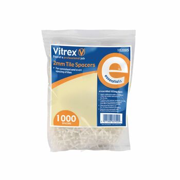 Vitrex 102005 Essential Tile Spacers 2mm Pack of 1000