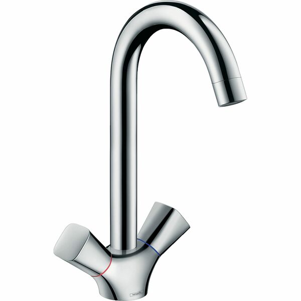 Hansgrohe Logis 71280000 2 Handle Kitchen Mixer 220 Single Spray Chrome