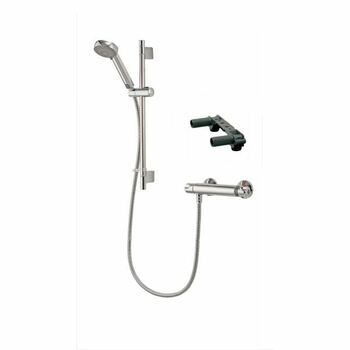 Aqualisa Midas 100 MD100EBAR Exposed Valve Adjustable Height Head and Easy Fit Bracket for High Pressure Systems Chrome