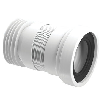 McAlpine WC-F18R Straight Flexible WC Connector