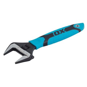 Ox Pro OX-P324608 Adjustable Wrench Extra Wide Jaw 200mm