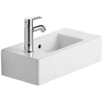 Duravit Vero 0703500009 500x250 1 Left Hand Tap Hole Wall Mounted Basin