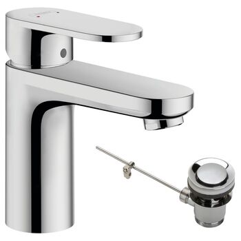 Hansgrohe Vernis Blend 71559000 Single Lever Basin Mixer 100 With Metal Pop Up Waste Chrome