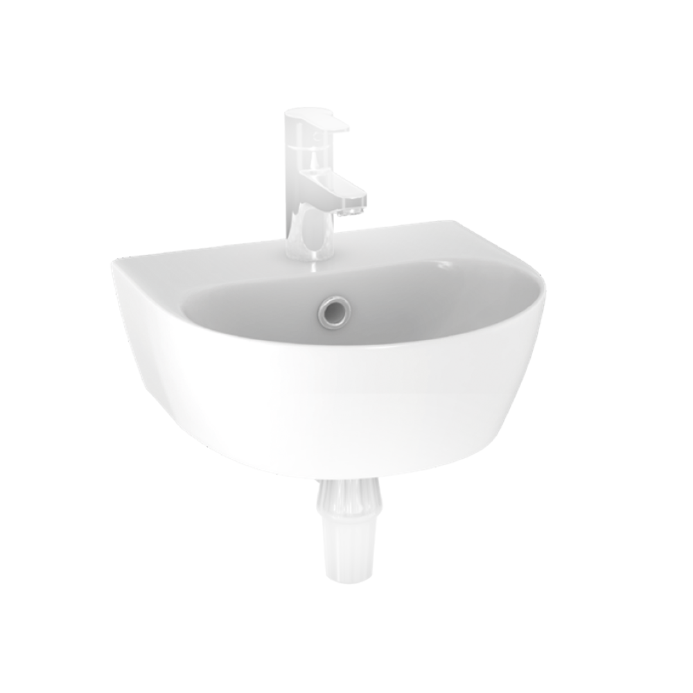 Lecico | Designer Series 5 | DS535BA1BX | 1 Tap Hole | Wall Mounted Basin
