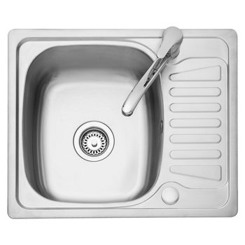 Rangemaster Compact CPTSQ580 Stainless Steel 580 x 480 Sink 1 Bowl Brushed
