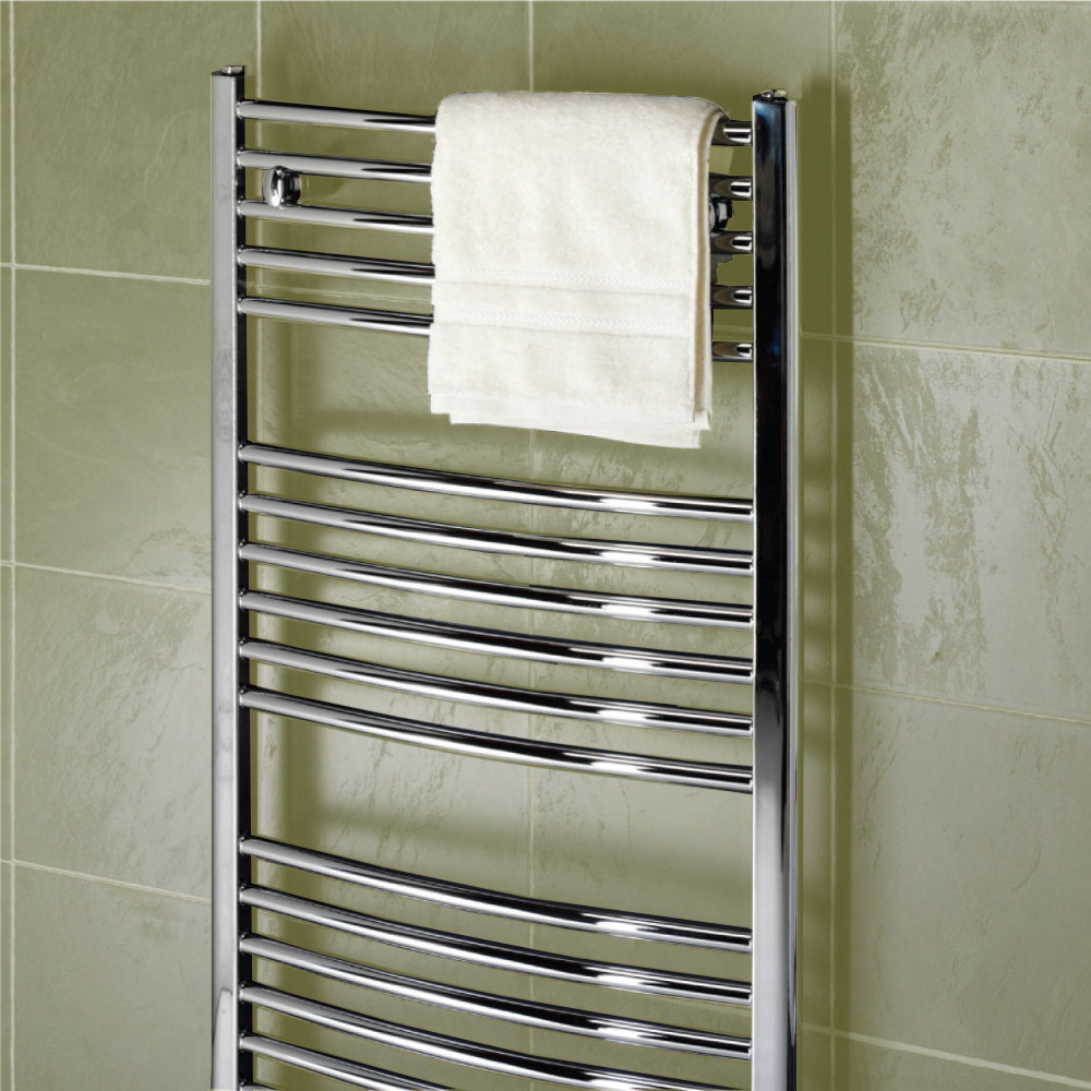 Curved and straight towel rails