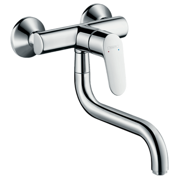 Hansgrohe Focus 31825000 Single Lever Kitchen Mixer Wall-Mounted Single Spray Mode Chrome