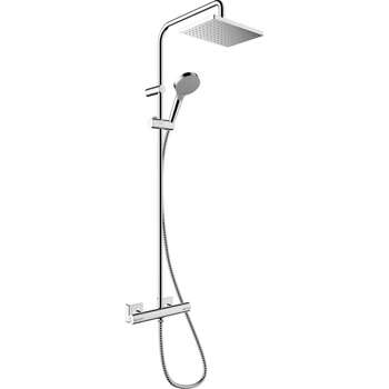 Hansgrohe Vernis Shape 26097000 Showerpipe 230 1 Jet Ecosmart With Thermostat Chrome