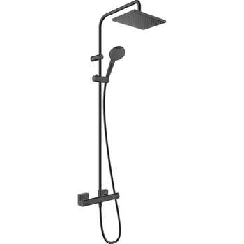 Hansgrohe Vernis Shape 26286670 Showerpipe 230 1 Jet With Thermostat Matt Black