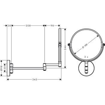 Hansgrohe | Logis Universal | 73561000 | Mirror | Lifestyle