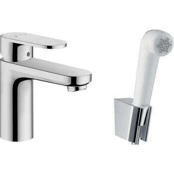 Hansgrohe Vernis Blend 71215000 Single Lever Basin Mixer 100 With Bidet Spray And Shower Hose 1600mm Chrome