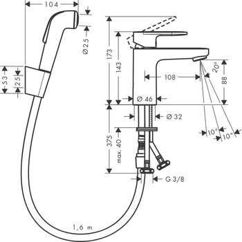 Hansgrohe | Vernis | 71215000 | Bidet Mixer | Lifestyle