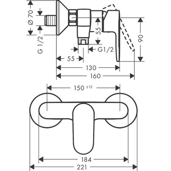 Hansgrohe | Vernis | 71646000 | Shower valve | Lifestyle