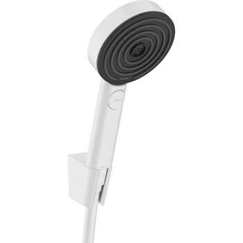 Hansgrohe Pulsify Select S 24303700 Shower Holder Set 105 3 Jet Relaxation With 1600mm Shower Hose Matt White