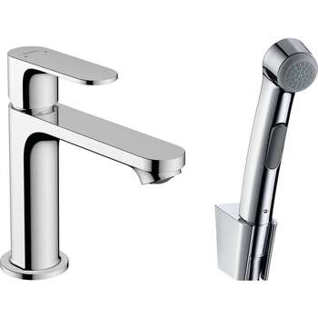 Hansgrohe Rebris S 72215000 Single Lever Basin Mixer 110 With Bidette Hand Shower And Shower Hose 1600mm Without Waste Chrome