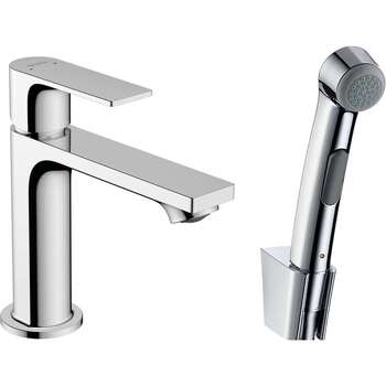 Hansgrohe Rebris E 72216000 Single Lever Basin Mixer 110 With Bidette Hand Shower And Shower Hose 1600mm Without Waste Chrome