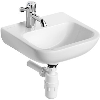 Armitage Shanks Portman 21 S215901 400x370 1 Tap Hole Wall Mounted Basin White