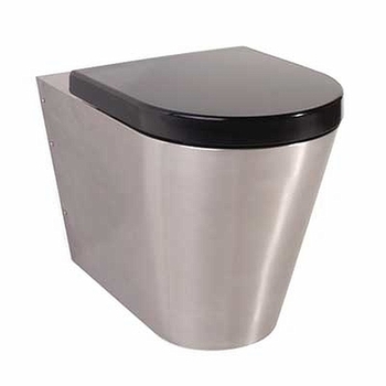 Twyford PS8302SS 470mm Back to Wall Toilet Pan Stainless Steel