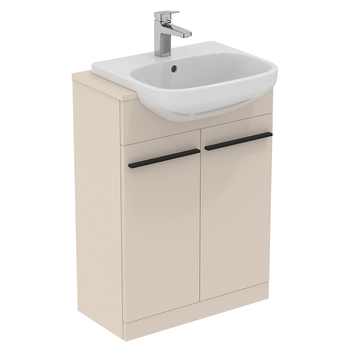 Ideal Standard I.Life A T5262NF 600mm Semi Countertop Washbasin Unit With 2 Doors Sand Beige Matt