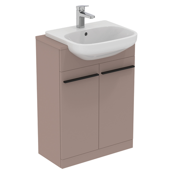 Ideal Standard I.Life A T5262NH 600mm Semi Countertop Washbasin Unit With 2 Doors Greige Matt