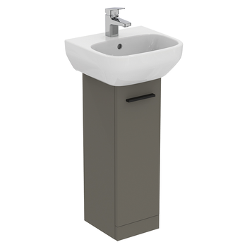 Ideal Standard I.Life A T5266NG 230mm Pedestal Washbasin Unit With 1 Door Quartz Grey Matt