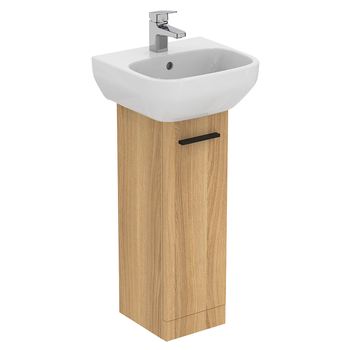 Ideal Standard I.Life A T5266NX 230mm Pedestal Washbasin Unit With 1 Door Natural Oak