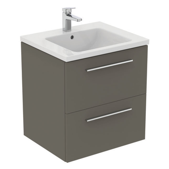 Ideal Standard I.Life T5270NG 600mm Vanity Unit 2 Drawers Quartz Grey Matt