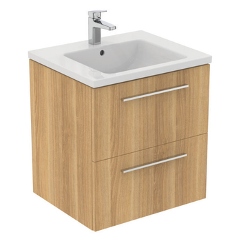 Ideal Standard I.Life B T5270NX 600mm Vanity Unit 2 Drawers Natural Oak