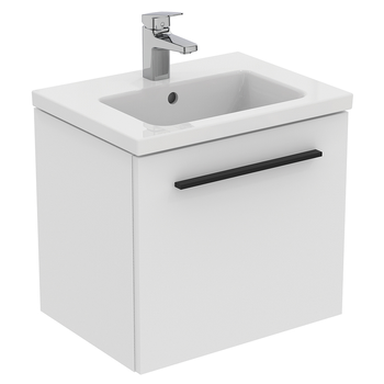 Ideal Standard I.Life S T5290DU 500mm Compact Wall Hung Vanity Unit With 1 Drawer Matt White