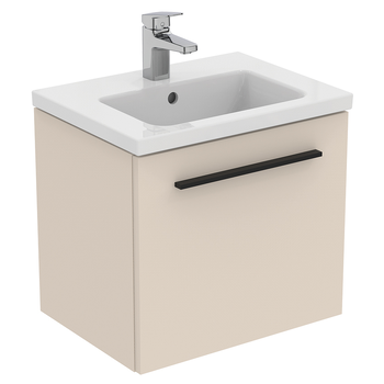 Ideal Standard I.Life S T5290NF 500mm Compact Wall Hung Vanity Unit With 1 Drawer Sand Beige Matt