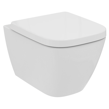 Ideal Standard I.Life S T459201 Compact Wall Mounted WC Bowl With Horizontal Outlet And RimLS + Technology