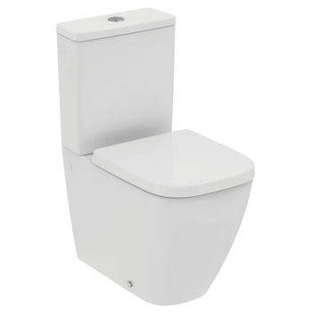 Ideal Standard I.Life S T459701 Compact Close Coupled Back To Wall WC Bowl With Horizontal Outlet And RimLS + Technology