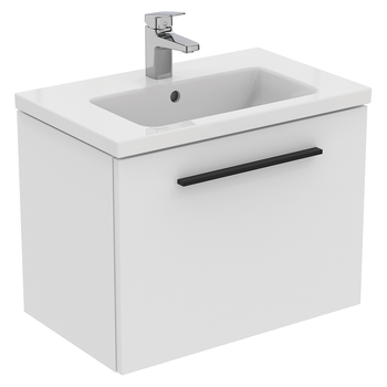 Ideal Standard I.Life S T5292DU 600mm Compact Wall Hung Vanity Unit With 1 Drawer Matt White