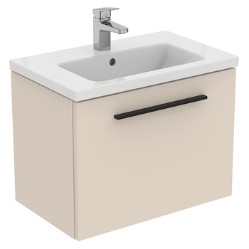 Ideal Standard I.Life S T5292NF 600mm Compact Wall Hung Vanity Unit With 1 Drawer Sand Beige Matt