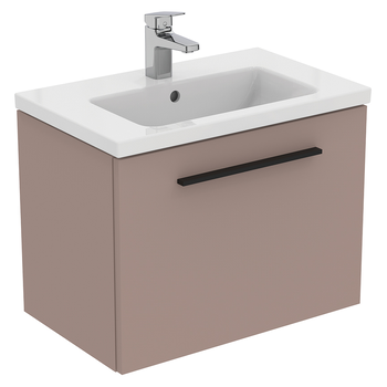 Ideal Standard I.Life S T5292NH 600mm Compact Wall Hung Vanity Unit With 1 Drawer Greige Matt