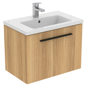 Ideal Standard I.Life S T5292NX 600mm Compact Wall Hung Vanity Unit With 1 Drawer Natural Oak
