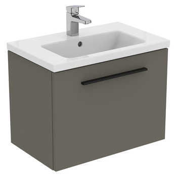 Ideal Standard I.Life S T5293NH 600mm Compact Wall Hung Vanity Unit With 2 Drawers Greige Matt