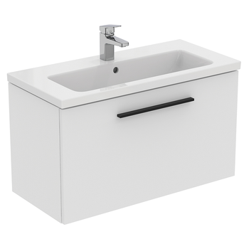 Ideal Standard I.Life S T5294DU 800mm Compact Wall Hung Vanity Unit With 1 Drawer Matt White